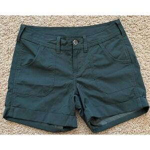 The North Face Shorts Women's Size 000 Pocketed Hiking Camping Dark Green 27" W